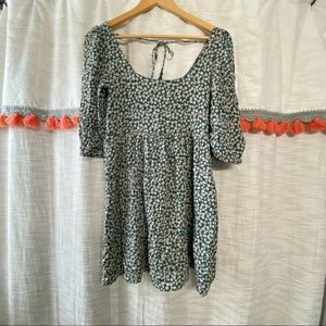 American Eagle Green Floral Dress